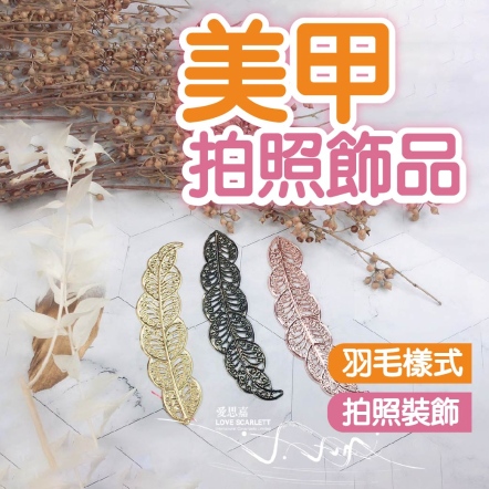 美甲拍照飾品 羽毛