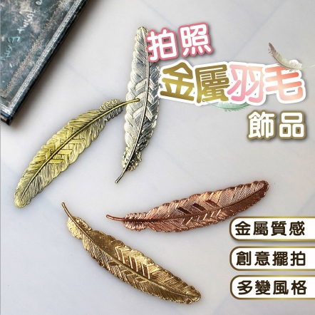 金屬羽毛 拍照用具 拍照背景 美甲飾品 美甲羽毛 美甲擺設